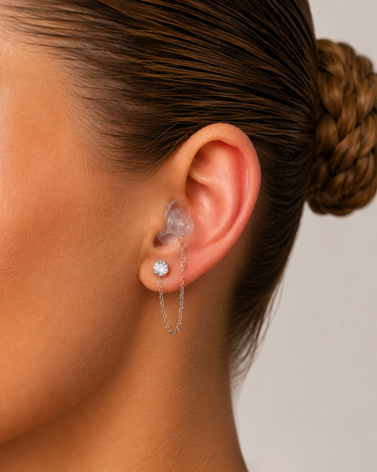 HearRings ® | Silver | Crystal Earring