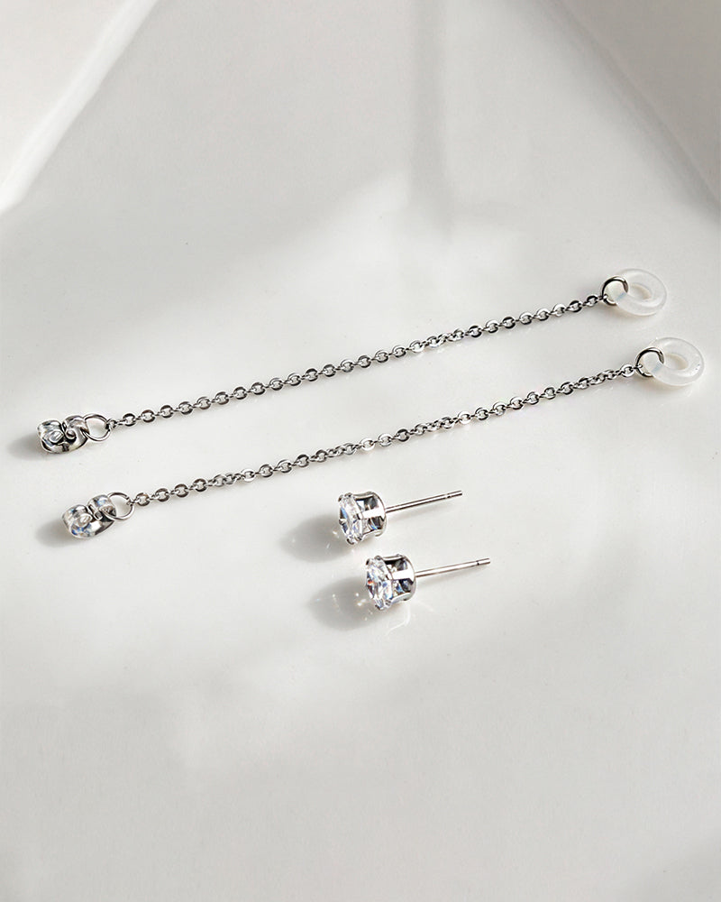 HearRings ® | Silver | Crystal Earring