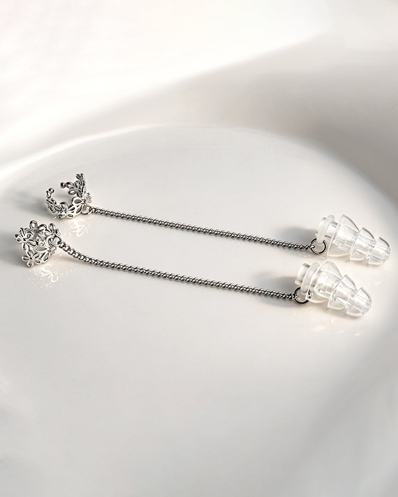HearRings ® | Silver | Flower Earcuff